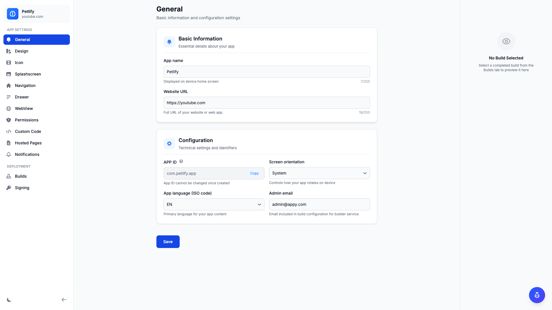 App editor